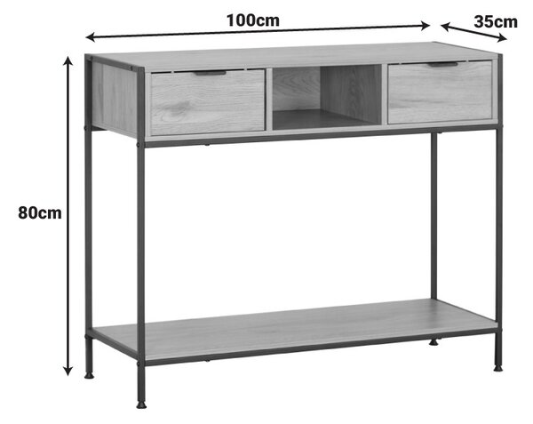 Конзола Regando Натурален 100x35x80 см
