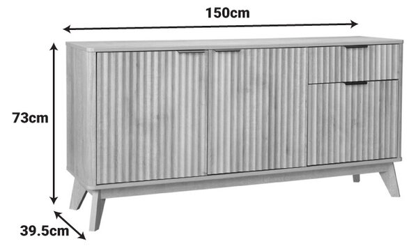 Скрин Hamea Натурален 150x39.5x73 см