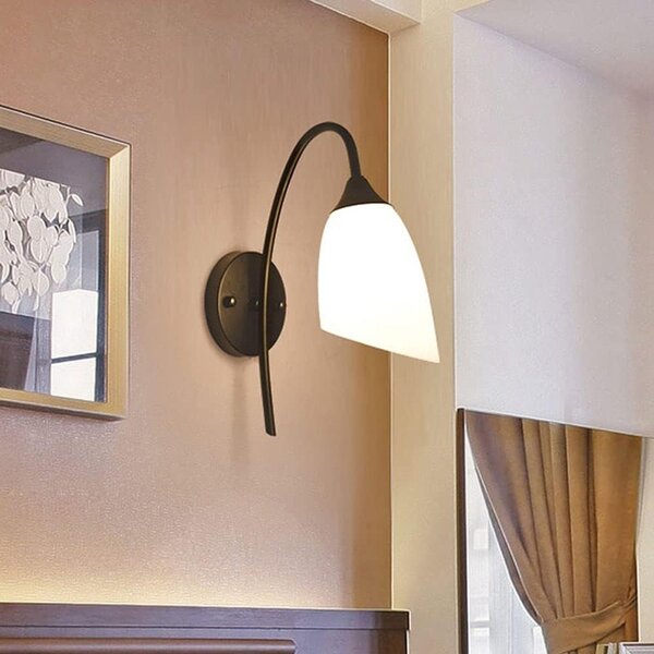 LED стенна аплика Berak Черен 10x10x17 см