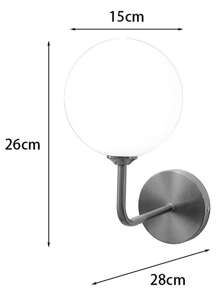 Стенна аплика Cebron Златист 15x25x28 см