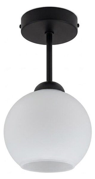 BRILAGI - LED повърхностно монтиран полилей RETRO GLASS 1xE27/60W/230V Ø 15 см черен/бял