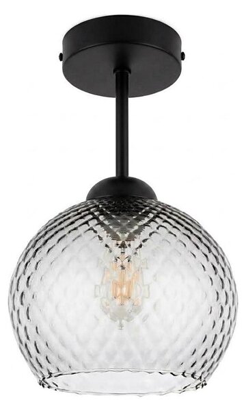BRILAGI - LED повърхностно монтиран полилей R GLASS 1xE27/60W/230V диам. 18 см черен/димно сив