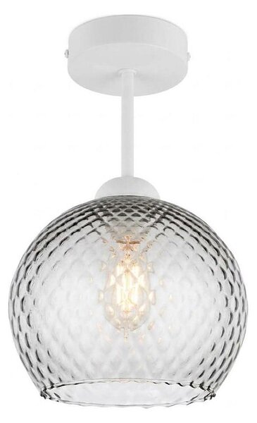 BRILAGI - LED плафон R GLASS 1xE27/60W/230V Ø 25 cm бял/димно сив
