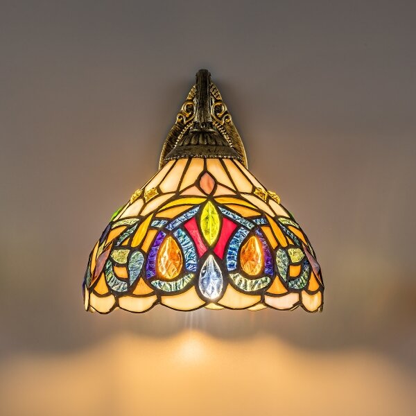 Brilagi - витражна стенна лампа в стил Тифани LUISA, 1xE27/40W/230V