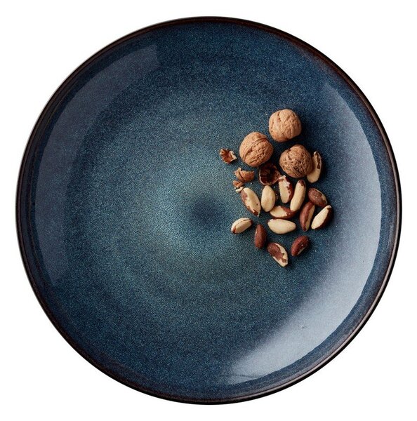 Черна/синя глинена купа ø 40 cm Gastro Dark Blue/Black – Bitz