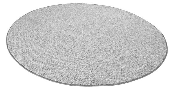 Сив кръгъл килим ø 200 cm Wolly – BT Carpet