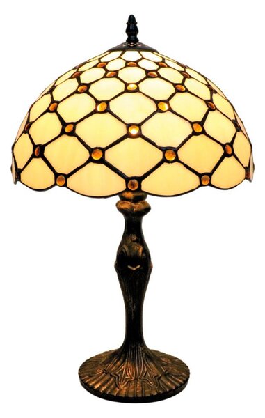 BRILAGI - Tiffany витражна настолна лампа IVORY SMOOTH 1xE27/60W/230V