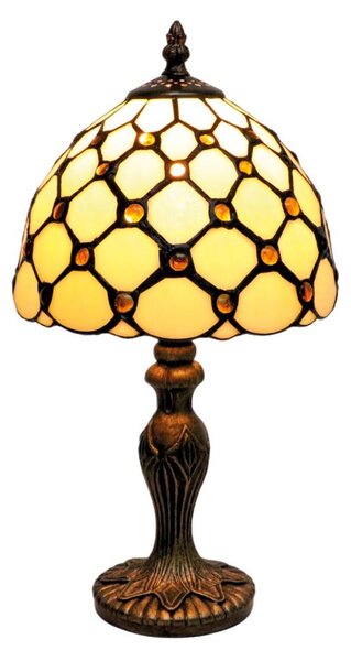 BRILAGI - Tiffany витражна настолна лампа IVORY SMOOTH 1xE27/60W/230V