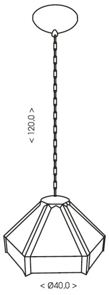 BRILAGI - Tiffany витражен полилей на верига EMERALD 1xE27/60W/230V диаметър 40 см