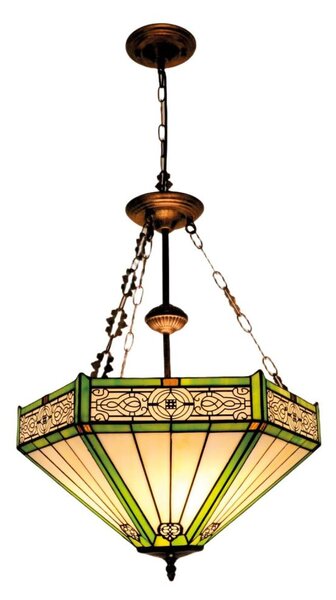 BRILAGI - Tiffany витражен полилей на верига EMERALD 3xE27/60W/230V диаметър 50 см