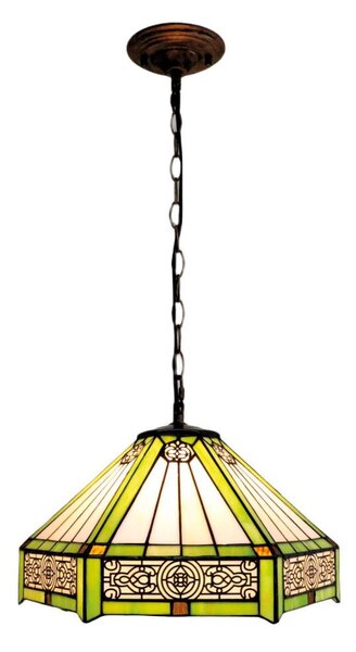 BRILAGI - Tiffany витражен полилей на верига EMERALD 1xE27/60W/230V диаметър 40 см
