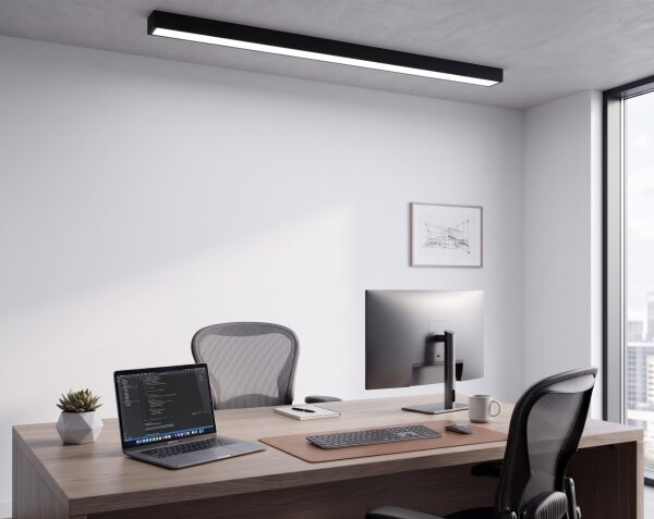 LED таванен/висящ полилей на кабел LED/44W/230V 6000K 120 cm черен