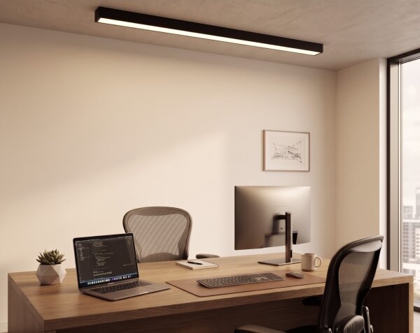 LED Плафон/полилей на кабел LED/44W/230V 3000K 120 cm черен