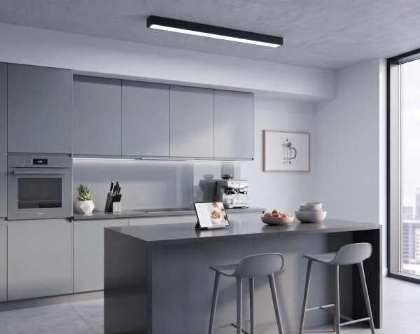 LED таванен/висящ полилей на кабел LED/44W/230V 6000K 120 cm черен