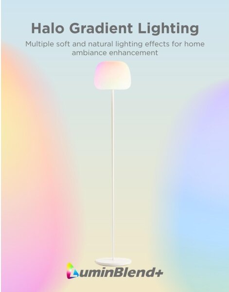 Govee - LED RGBICWW димируема подова лампа LANTERN MATTER LED/24W/230V Wi‑Fi 160 см