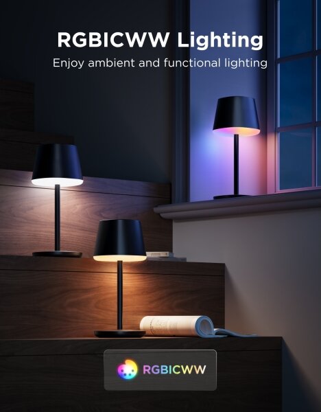 Govee - LED RGBICWW Настолна лампа с регулируема яркост CLASSIC MATTER LED/10W/5V Wi-Fi