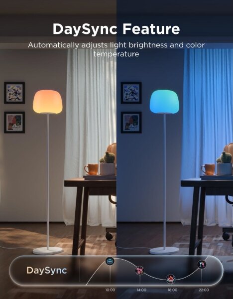 Govee - LED RGBICWW димируема подова лампа LANTERN MATTER LED/24W/230V Wi‑Fi 160 см