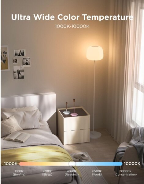 Govee - LED RGBICWW димируема подова лампа LANTERN MATTER LED/24W/230V Wi‑Fi 160 см