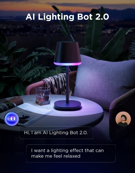Govee - LED RGBICWW Настолна лампа с регулируема яркост CLASSIC MATTER LED/10W/5V Wi-Fi