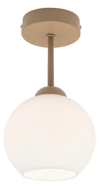 BRILAGI - LED Прикрепен таванен полилей RETRO GLASS 1xE27/60W/230V Ø 15 см бежово/бяло