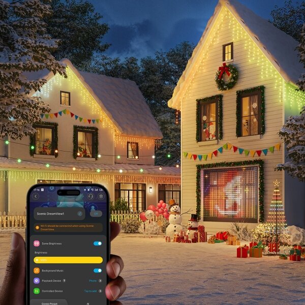 Govee - LED RGBIC Външен гирлянд от сосулки 10m Wi-Fi Matter IP65
