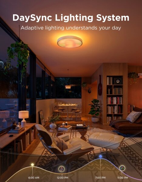 Govee - LED RGBICWW димируемо таванно осветително тяло LED/55W/230V Ø 53 см Matter Wi-Fi