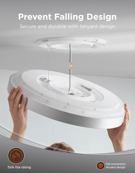 Govee - LED RGBICWW димируемо таванно осветително тяло LED/55W/230V Ø 53 см Matter Wi-Fi