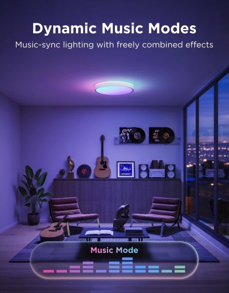 Govee - LED RGBICWW плафон с възможност за димиране LED/55W/230V Ø 46 см Matter Wi-Fi