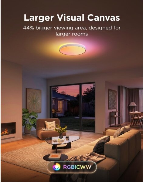 Govee - LED RGBICWW плафон с възможност за димиране LED/55W/230V Ø 46 см Matter Wi-Fi