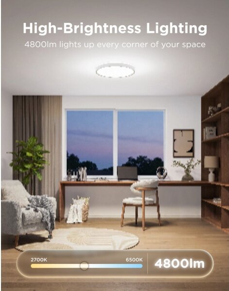 Govee - LED RGBICWW плафон с възможност за димиране LED/55W/230V Ø 46 см Matter Wi-Fi