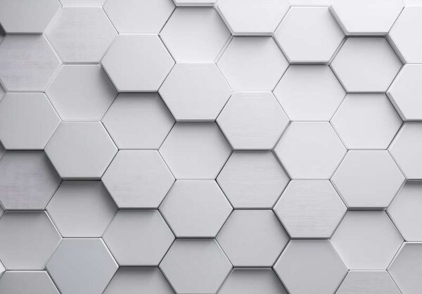 15970 - Тапет 3D бели ромбове