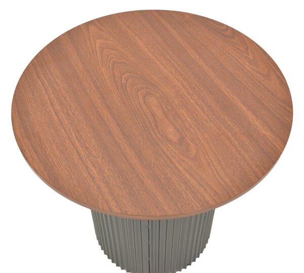 Помощна маса DOVEL мдф цвят орех - черен нюанс d50x45см