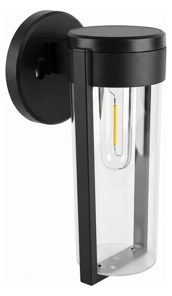 LED соларна стенна лампа LED/1W/3,7V 500 mAh IP65 черна