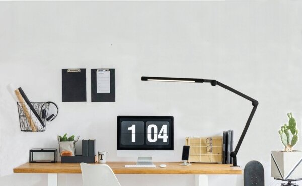 LED димируема сензорна гъвкава настолна лампа с щипка LED/12W/230V черна
