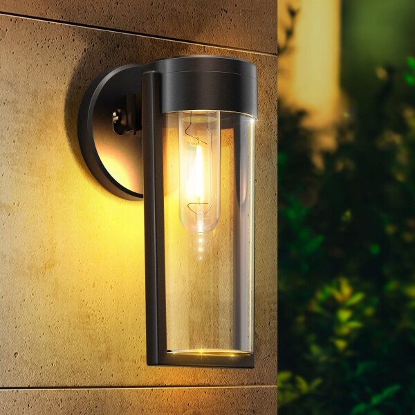 LED соларна стенна лампа LED/1W/3,7V 500 mAh IP65 черна