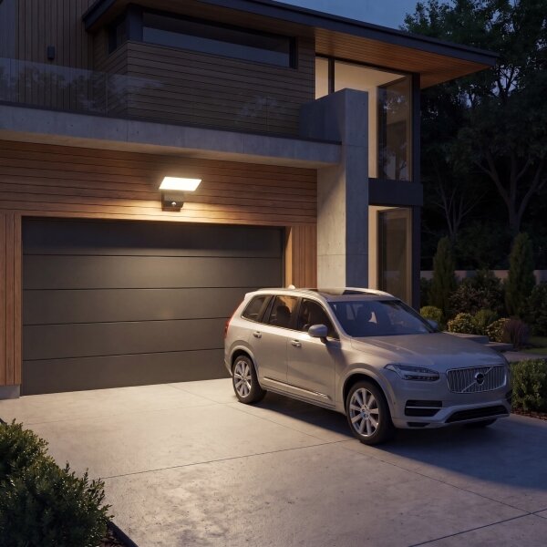 LED външен стенен осветител със сензор LED/18W/230V IP44 черен