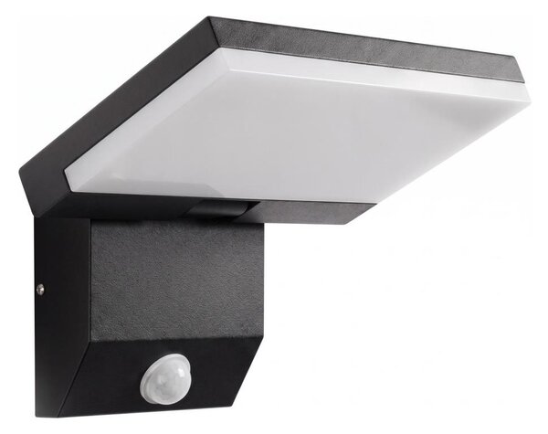 LED външен стенен осветител със сензор LED/18W/230V IP44 черен
