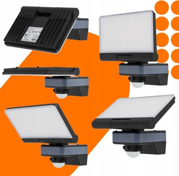 LED прожектор със сензор за движение и за сумрак LED/44W/230V 4200K IP54 черен