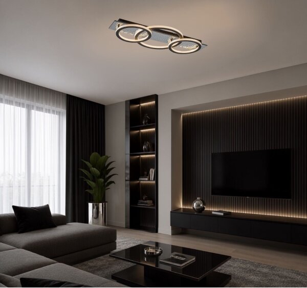 Rabalux 71498 - LED димируемо таванно осветително тяло LUNAVA 40W/230V 3000-6500K + дистанционно управление