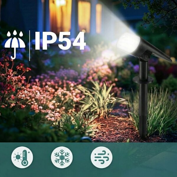 LED соларна лампа 2 в 1 LED/3,7V 1200 mAh IP54 черна