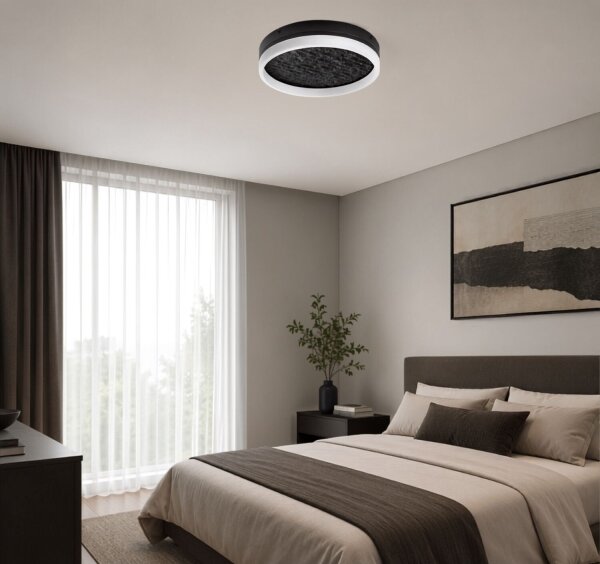 Rabalux 71523 - LED димируема таванна лампа TIMMO 24W/230V 3000-6500K Ø 40 cm черна+ДУ