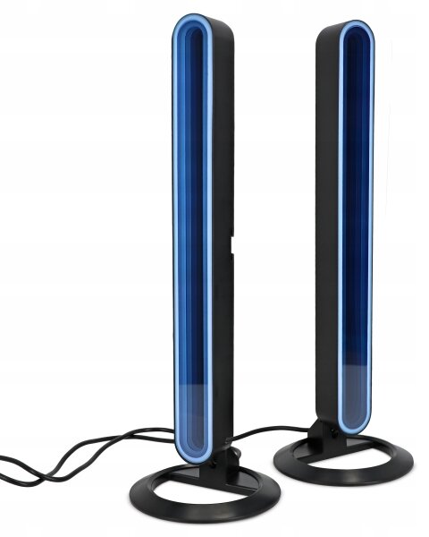 КОМПЛЕКТ 2x LED RGBIC димируема настолна лампа LED/5W/5V черна + дистанционно управление