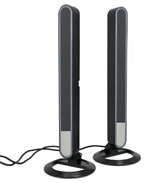 КОМПЛЕКТ 2x LED RGBIC димируема настолна лампа LED/5W/5V черна + дистанционно управление