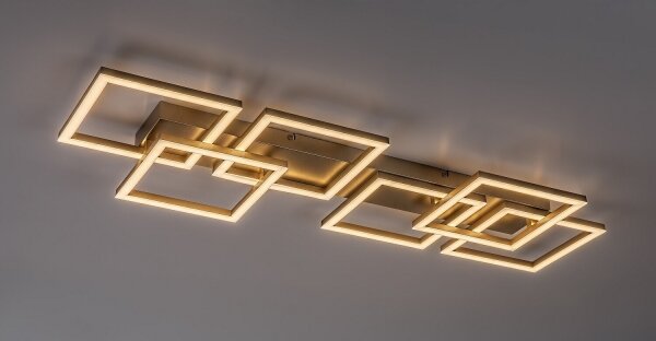 Rabalux 71499 - LED димируемо таванно осветително тяло FATMA 40W/230V 3000-6500K 33x100 cm златисто+ДУ