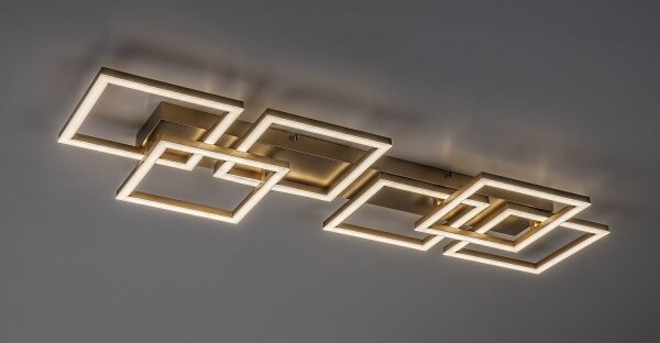 Rabalux 71499 - LED димируемо таванно осветително тяло FATMA 40W/230V 3000-6500K 33x100 cm златисто+ДУ