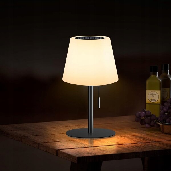 LED Димируема соларна лампа LED/2W/5V USB 1200 mAh IP44 бяла/черна