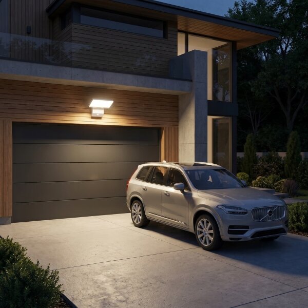 LED външна стенна лампа с сензор LED/18W/230V IP44 бяла