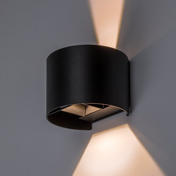 Rabalux 77218 - LED външно стенно осветително тяло VIRNA 5W/230V 2700/4000/6500K IP54 черно