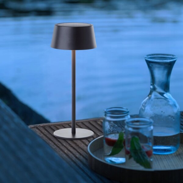 LED димируема соларна лампа с докосване LED/3W/5V USB 1800 mAh IP44 черна