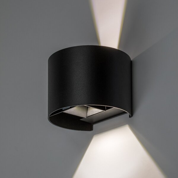 Rabalux 77218 - LED външно стенно осветително тяло VIRNA 5W/230V 2700/4000/6500K IP54 черно